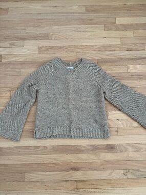 Madewell Heathered Taupe Crewneck Sweater